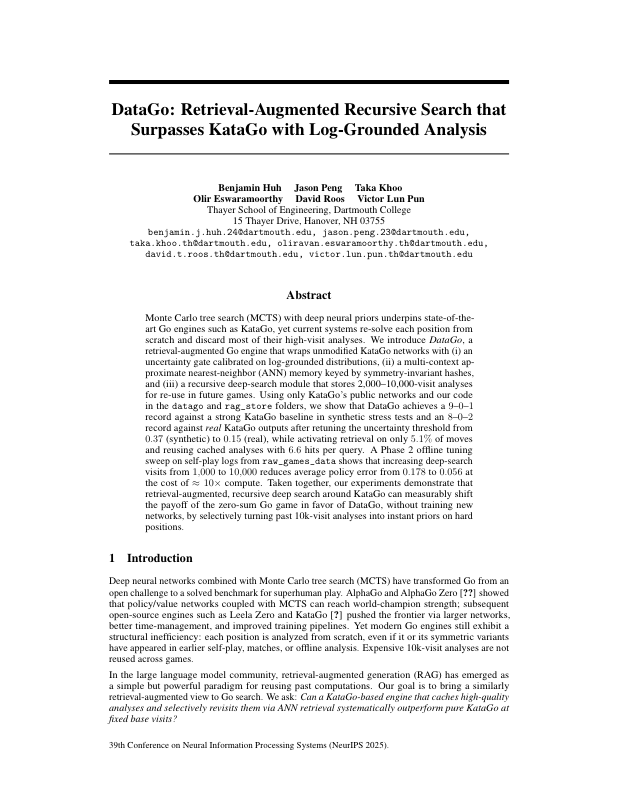 First page of DataGo: Retrieval-Augmented Recursive Search
