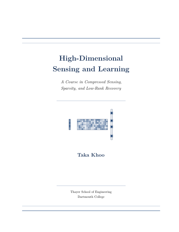 First page of High-Dimensional Sensing and Learning