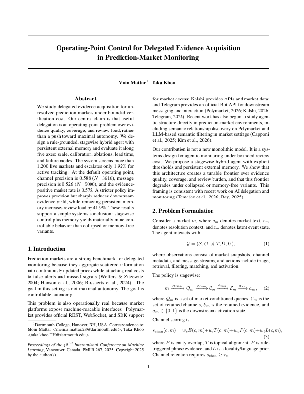 First page of Operating-Point Control for Delegated Evidence Acquisition